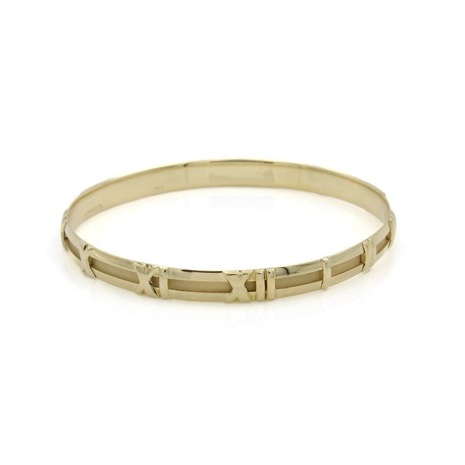 Tiffany & Co Atlas 18k Yellow Gold Bangle with Box #J68414-1