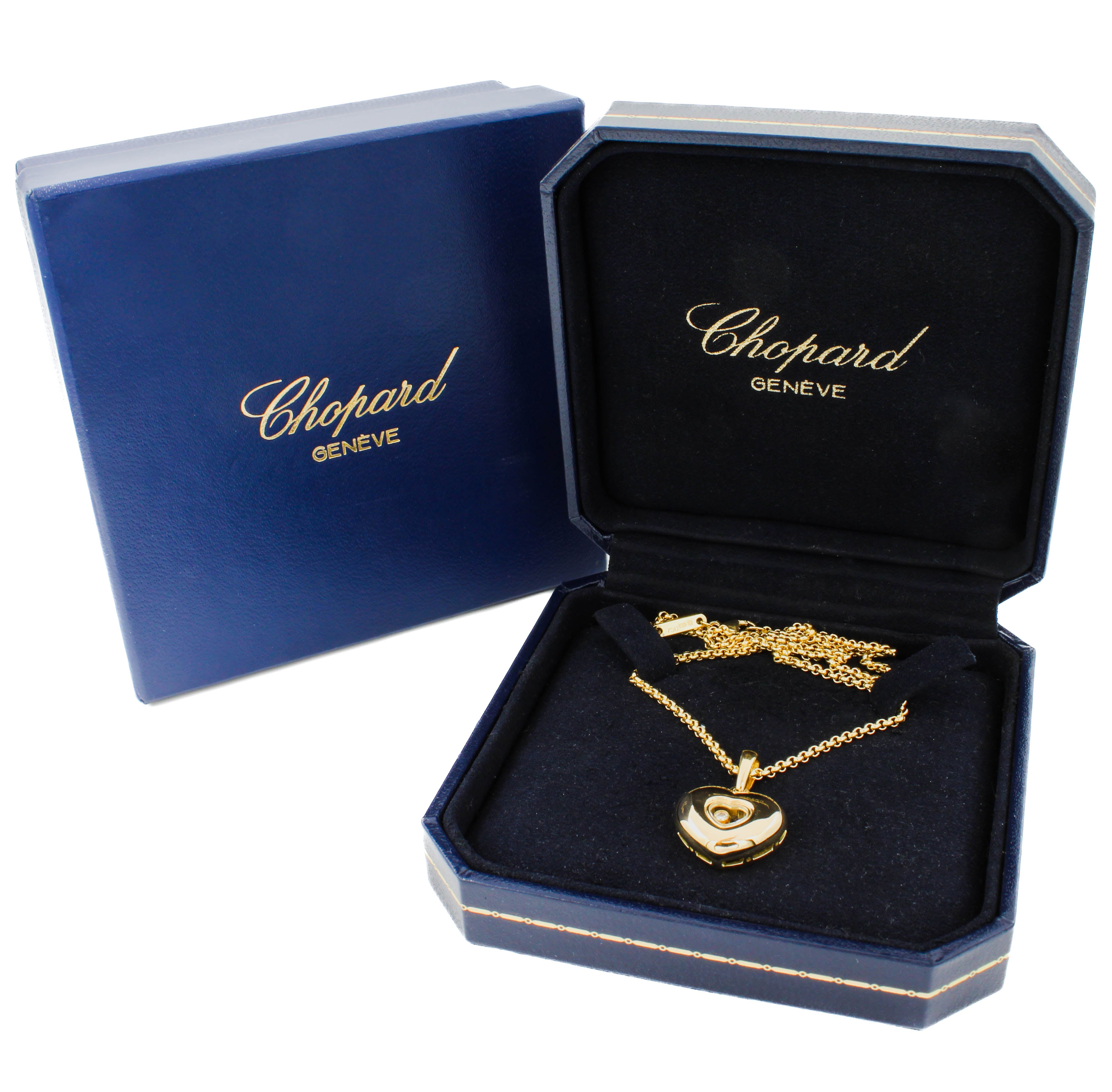 Chopard Happy Diamond Necklace K18 YG Yellow Gold 750 Geart