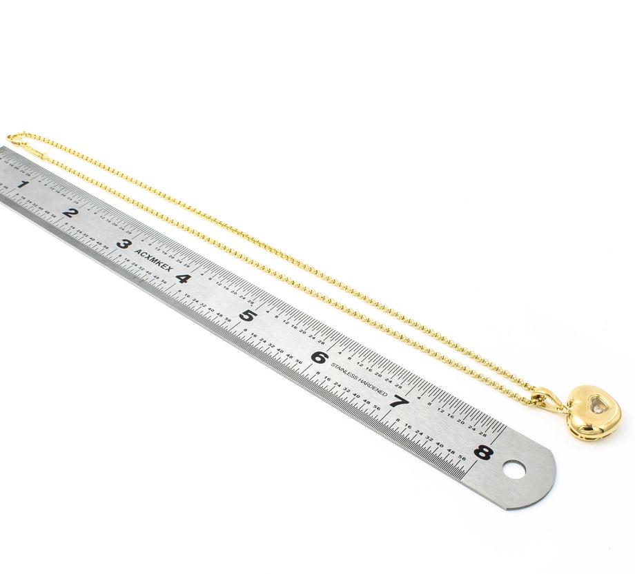 Chopard 18k Yellow Gold Happy Diamonds Happy Heart Necklace #JB96